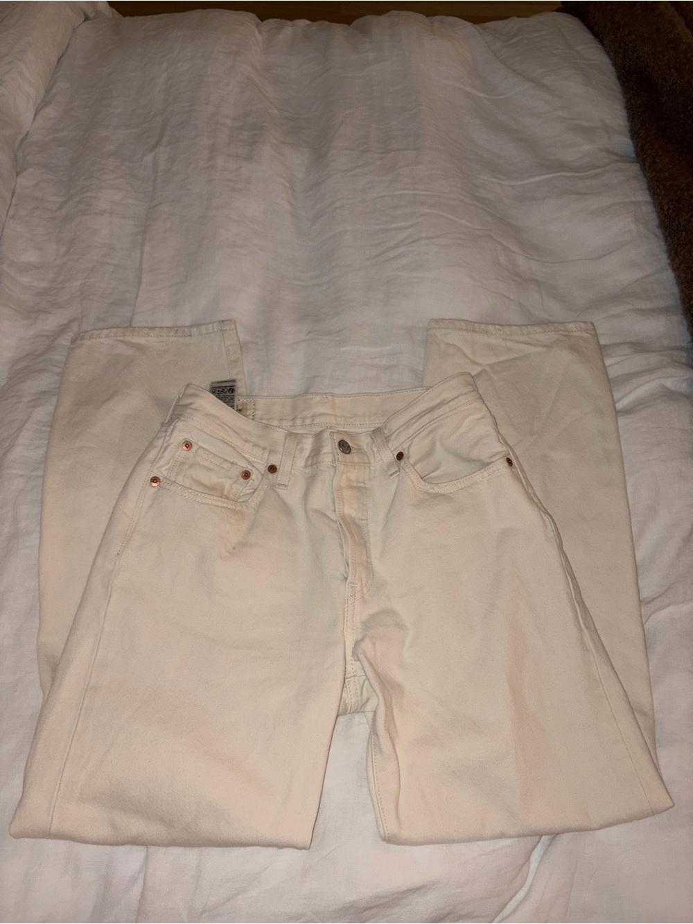 Levi's Cream 501s Jeans